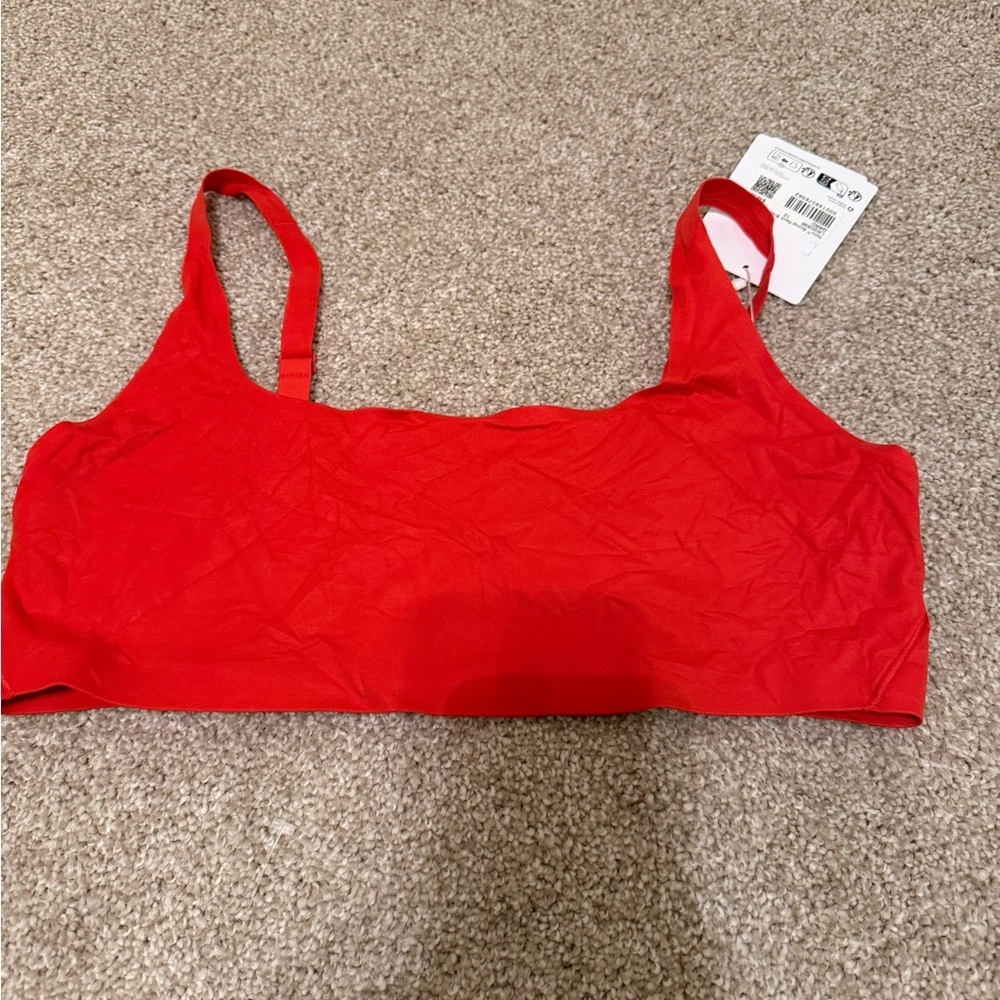 Lululemon Nulu Scoop-Neck Bralettein Red GRRD 12 NWT